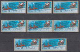 ISRAEL 2009 KLUSSENDORF ATM CHRISTMAS SEASON'S GREETINGS FROM THE HOLY LAND FULL SET OF 8 STAMPS - Automatenmarken (Frama)