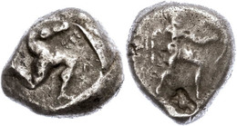 25 Aspendos, Stater (10,54g), Ca. 460-420 V. Chr.. Av: Krieger Mit Schild Unf Schwert Nach Rechts, Darunter Gegenstempel - Other & Unclassified