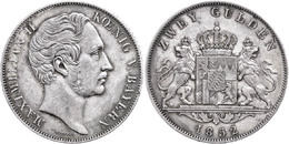 185 Doppelgulden, 1852, Maximilian II., AKS 150, J. 83, Min. Rf., Kratzer, Vz., Katalog: AkS 150 Vz - Other & Unclassified