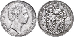 190 Taler, 1869, Ludwig II., AKS 176, J. 105, Min. Rf., Patina, Ss-vz., Katalog: AKS 176 Ss-vz - Other & Unclassified