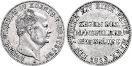 210 Taler, 1853, A, Friedrich Wilhelm IV., AKS 77, J. 81, Min. Rf., Fast Vz., Katalog: AKS 77 - Altri & Non Classificati