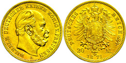 289 20 Mark, 1871, A, Wilhelm I., Ss., Katalog: J. 243 Ss - Sonstige & Ohne Zuordnung