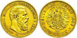 303 20 Mark, 1888, Friedrich III., Kl. Rf., Ss., Katalog: J. 248 Ss - Autres & Non Classés