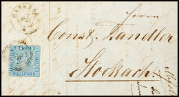 960 3 Kreuzer Lebhaftpreußischblau Mit Nummernstempel "88" Auf Brief Von "MARKDORF 7 MRZ 1861" Nach Stockach, Katalog: 1 - Other & Unclassified