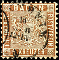 965 9 Kreuzer Rötlichbraun, Gestempelt "MANNHEIM", Tadellos,  Gepr. Stegmüller BPP, Mi. 100,-, Katalog: 15a O - Other & Unclassified