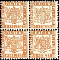 972 9 Kr Hellrötlichbraun Im Viererblock Tadellos Postfrisch, Mi. 220.-, Katalog: 20(4) ** - Other & Unclassified