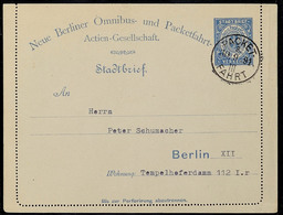 3215 BERLIN PACKETFAHRT, GS-Kartenbrief 3 Pfg, Blaugraues Papier, Bedarfsgebraucht Mit Stempel "PACKETFAHRT 30.9.91", Ka - Other & Unclassified