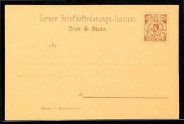 3229 GERA DICK & STUTZ, GS-Postkarte 2 Pfg Tadellos Ungebraucht, Katalog: P3 BF - Other & Unclassified