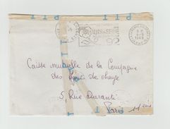LSC 1969 - Enveloppe Ouverte Par Accident De Service - Paris Cheques Arrivée- Réparée Scotch PTT - Crash Post