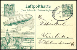 4438 5 Pfg. + 50 Pfg. Sonderflugpostkarte Mit Flugpoststempel "WIESBADEN-FRANKFURT 12.10.12" Nach Wiesbaden Ohne Text, P - Other & Unclassified