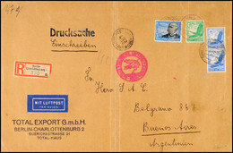 4636 Deutsches Reich 1937, Luftpost-Einschreiben-Drucksache, Großformatiges, 47 G Schweres Kuvert Mit 3 RM Zeppelin, 5 P - Other & Unclassified