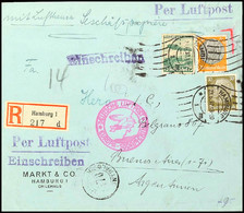 4637 Deutsches Reich 1937, Luftpost-Einschreiben-Geschäftspapiere, Mit 30 U. 100 Pfg Hindenburg Sowie 75 Pfg LZ 129 Fran - Other & Unclassified