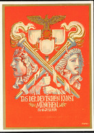 4736 1939, Offizielle Festpostkarte Für Den Tag Der Deutschen Kunst, Rücks. MiNr. 699 BRAUNES BAND Mit SST "MÜNCHEN-RIEM - Other & Unclassified