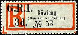 5149 Einschreibzettel Mit Schwarzem Bdr.-Aufdruck, Hier In Type DII "Käwieng" In Antiqua-Schrift, Ungebraucht Ohne Gummi - German New Guinea