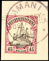 5199 45 H. Kaiserjacht In A-Farbe Auf Luxusbriefstück Mit Klarem Stempel "AMANI", Mi. 45.-, Katalog: 28a BS - German East Africa