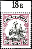 5201 45 H In B-Farbe Tadellos Postfrisch, Fotobefund Dr. Hartung: "einwandfrei", Mi. 220.-, Katalog: 28b ** - German East Africa