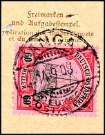 5209 60 H Tadellos Auf Postformularabschnitt, Mi. 240.-, Katalog: 37 BS - German East Africa
