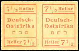 5212 WUGA 7 1/2 Heller, Waagerechtes Paar Der Typen II+I Tadellos Ungebraucht, Mi. 250.-, Katalog: IVW2 OG - German East Africa