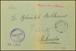 7428 Portofreier Dienst-R-Brief Der Kreiskommandantur 1/823 Grossbetschkerek Nach Kikinda Mit Aufgabe-Stpl. Durch Einged - WW2