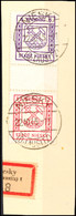 7961 6 Pfg. + Z + 12 Pfg. Zusammendruck Auf Kabinett-Briefstück, Katalog: SZ6 BS - Niesky