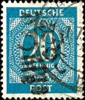 8937 DAHME, 20 Pf. Numerator Abgedeckt, ARGE: 27b, Tadellos, Gest., Gepr. V. Heintze BPP, Katalog: IlVII O - Other & Unclassified