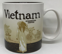Starbucks Vietnam Viet Nam 16 Oz Vietnamese Girl In Traditional Dress Mug Global Icon Collector Series / 02 Photos - Kopjes