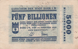 Billet De 5000 Milliarden Mark - Stadt BUER - 1923 - 5 Billionen Mark