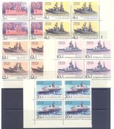 1970. USSR/Russia,  Soviet Warships, 4 Sets In Blocks Of 4v, Mint/** - Nuevos