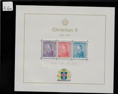 1937 Block No. 1 King Christian X MNH ** 25 Jahre Regentschaft - Blokken & Velletjes