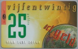 NL.- INTERNATIONAL PHONECARD. BEL GELD. VIJFENTWINTIG. 25 GULDEN. 2 Scans - GSM-Kaarten, Bijvulling & Vooraf Betaalde