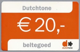 NL.- DUTCHTONE € 20,- BELTEGOED. - Jaar 2004. Serie: 2720.- 2 Scans. - [3] Sim Cards, Prepaid & Refills