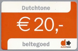 NL.- DUTCHTONE € 20,- BELTEGOED. - Jaar 2004. Serie: 2720.- 2 Scans. - Cartes GSM, Prépayées Et Recharges