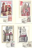 1973. USSR/Russia, Historic Buildings Of Estonia,Latvia,Lithuania, Maximum Cards, 4v, Mint/** - Covers & Documents