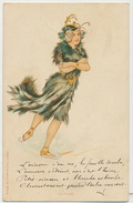 Patineuse Dessin 1901 L' Hiver Edit Ad. Weick Saint Dié No 1268 - Patinage Artistique