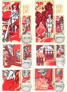 1975. USSR/Russia, 30y Of Grear Victory In WWII, Maximum Cards, 6v, Mint/** - Cartas & Documentos