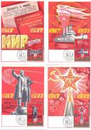 1975. USSR/Russia, 30y Of October Revolution,  Maximum Cards, 4v, Mint/** - Covers & Documents