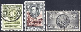 BRITISH COMMONWEALTH KGVI VFU From Basutoland 1938 Set, 1947 Royal Visit, Bechuanaland 1938 Set, 1947 Royal Visit, Barba - Altri & Non Classificati