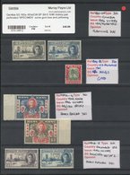 KGVI SPECIMEN PERFINS - Gambia 1946 Victory Set SG.162s/163s, SELANGOR 1941 $2 SG.87s, Genuine Cat. £185 Accompanied By  - Altri & Non Classificati