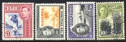 BRITISH COMMONWEALTH KGVI FIJI 1938 Set + Extras VFU. GAMBIA 1938 Set M. GOLD COAST 1938 & 1948 Defin Sets VFU. (71) Cat - Altri & Non Classificati