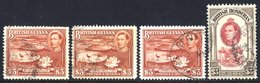 BRITISH COMMONWEALTH KGVI Definitives VFU British Guiana 1938-52 Set + Some Perf Variations, British Honduras 1938-47 Se - Other & Unclassified