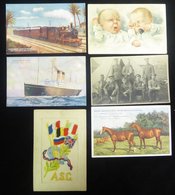 OLD ALBUM Containing An Accumulation Of 265 Cards Incl. WWI Silks (7), Foreign Stamps, War Time, Gladys Cooper (3), Erot - Sin Clasificación