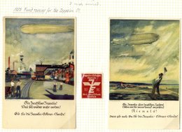 1924-33 Collection Of Ephemera Incl. Airship Fundraising Cards; Maps; Time Tables; Photos, Etc. Inspection Recommended.  - Other & Unclassified