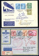 1932 Netherlands Flight Card To Amsterdam With Ebert & Hindenburg Franking, Tied Friedrichshafen C.d.s, Bears 'Windmills - Otros & Sin Clasificación