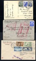 1937 Hindenburg Flight Selection Of Outward & Return Covers Bearing Variety Of Frankings Including A Commemorative Pair. - Sonstige & Ohne Zuordnung