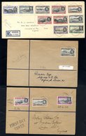 1937-51 Selection Of Covers (14) Mainly With Definitive Multiple Frankings ½d To 5s (10 Stamp Franking), 2/6d, 5s & 10s  - Autres & Non Classés