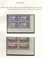 1938 KGVI P.13½ Pictorial Defins ½d, 2d & 3d Vals Each A Corner Marginal Plate 1 Block Of Four UM (some Usual Gum Bends) - Otros & Sin Clasificación