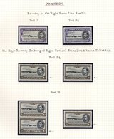 1938-44 Re-entries ½d (R2/2) Both P.13½ (2) M, P.13 UM Pair & M Single CW10a & 27a, Also 1½d VFU With Minor Re-entry R5/ - Other & Unclassified