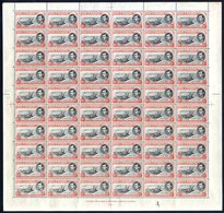 1949 P.13½ 1½d Black & Vermilion Um Sheet Of Sixty Incl. R5/1 Davit Flaw & R5/6 Medallion Re-entry, A Couple Of Vertical - Other & Unclassified