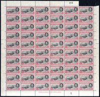 1949 P.14 1½d Black & Rose-carmine UM Complete Sheet Of 60 Incl. R3/1 Variety Cut Mast & Railings, R5/1 Davit Flaw & R5/ - Sonstige & Ohne Zuordnung