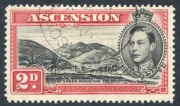 1949 P.14 2d Black & Scarlet, Superb U With Mountaineer Flaw, SG.41ca. (1) Cat. £400. - Other & Unclassified